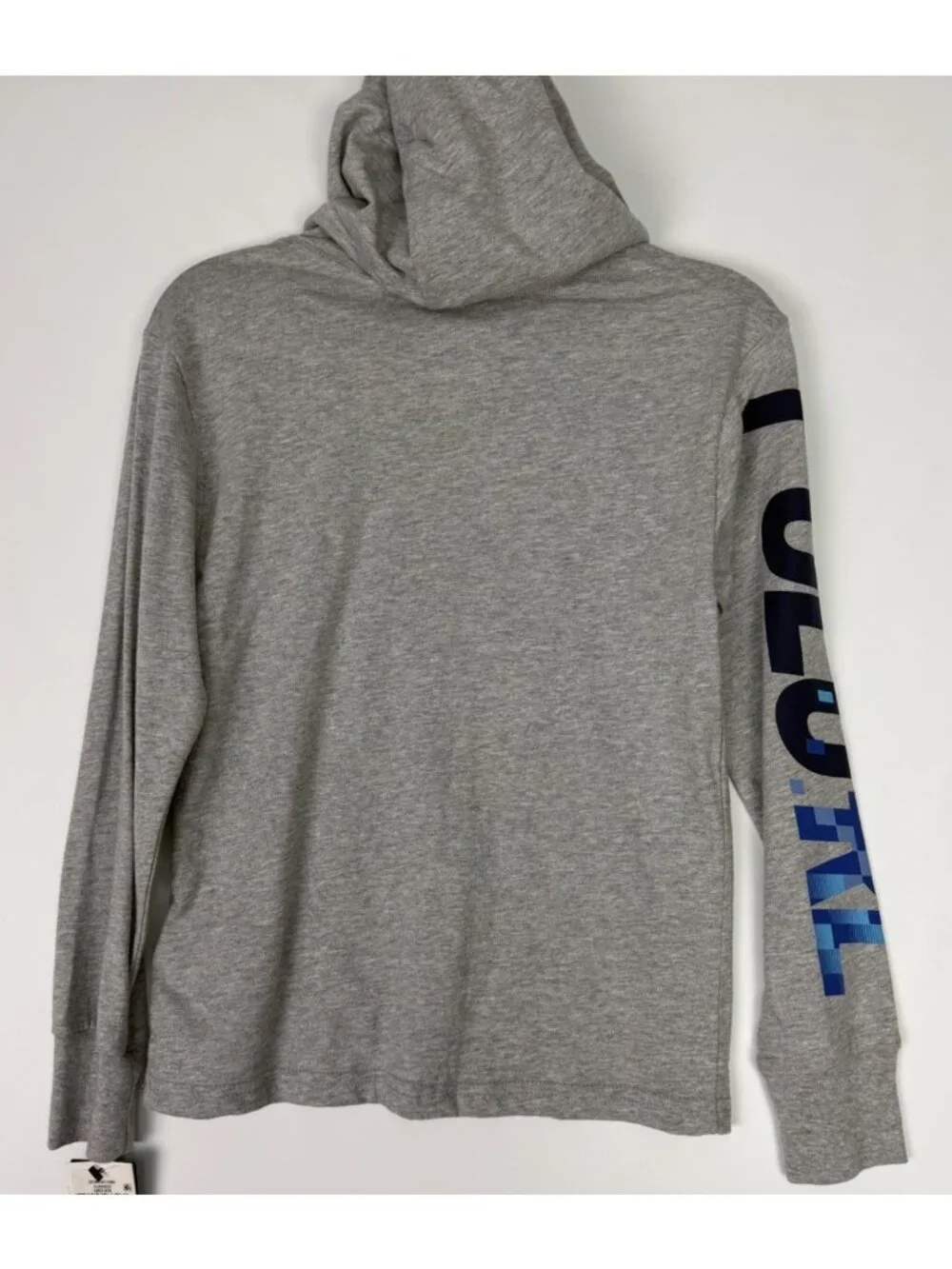 Polo Ralph Lauren Boys Hoodie Shirt Size S 8 NWT Gray Cotton Long Sleeve Top